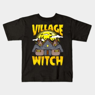 Village Witch Halloween Design Kids T-Shirt